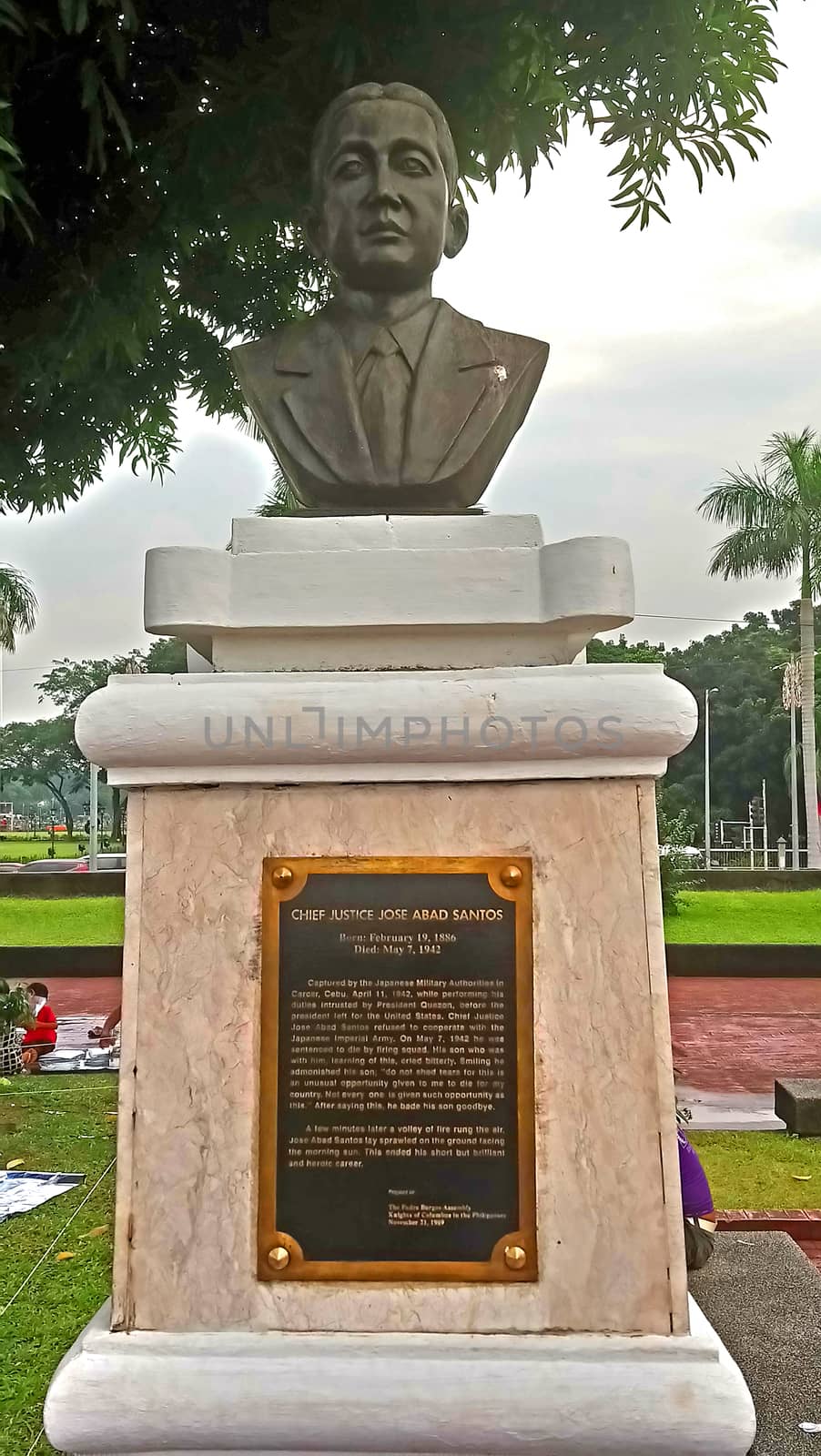 Jose Abad Santos face bust in Manila, Philippines by imwaltersy