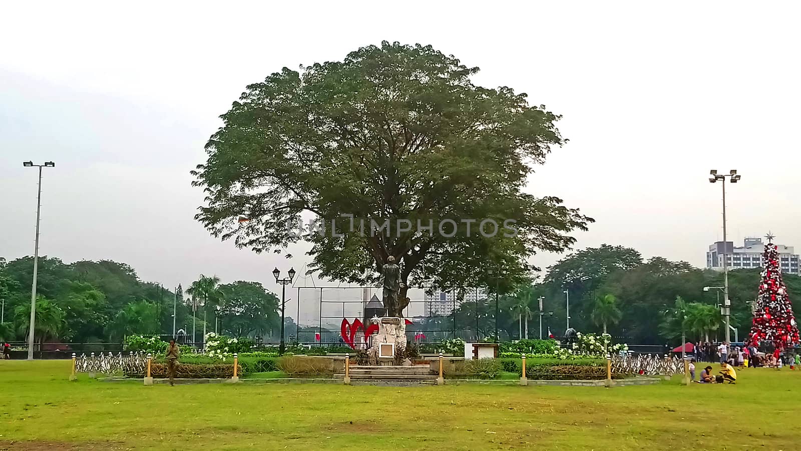 MANILA, PH - JAN 2 - San Lorenzo Ruiz plaza field on January 2, 2017 in Manila, Philippines.