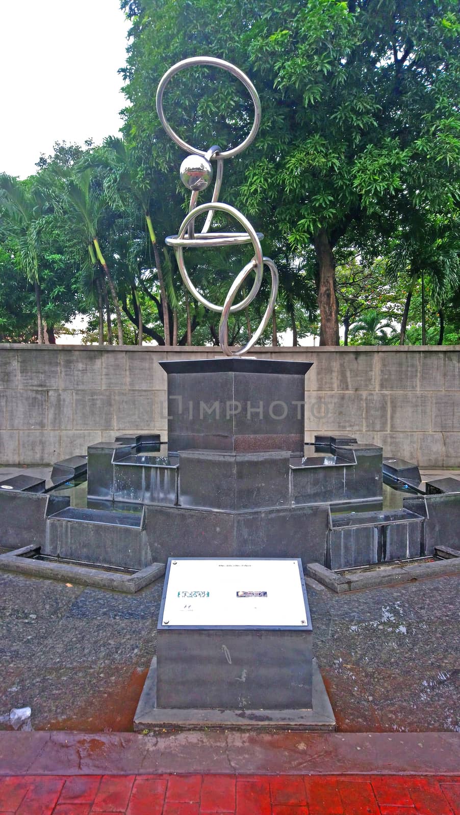 MANILA, PH - JAN 2 - Luntiang Pilipinas forest park metal art work on January 2, 2017 in Manila, Philippines.