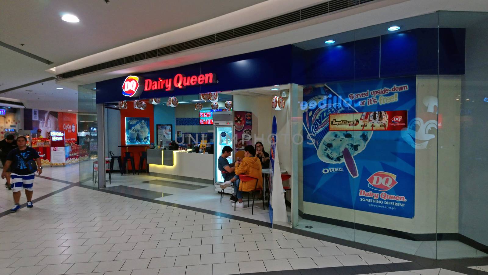 QUEZON CITY - JAN 3 - Dairy Queen ice cream facade at SM Santa Mesa on January 3, 2017 in Quezon City, Philippines.