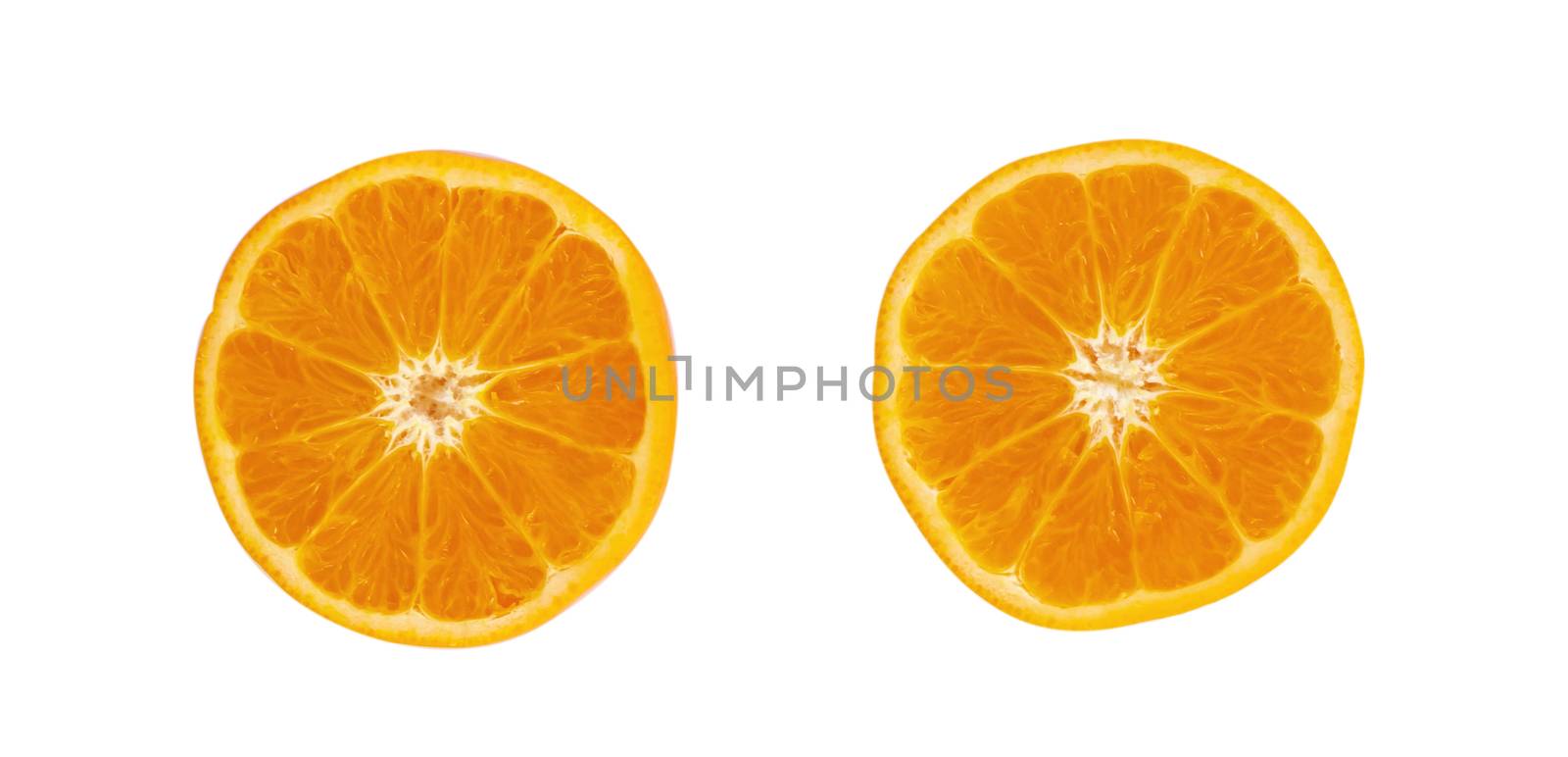 Fresh orange fruit slice isolated on white background by pt.pongsak@gmail.com