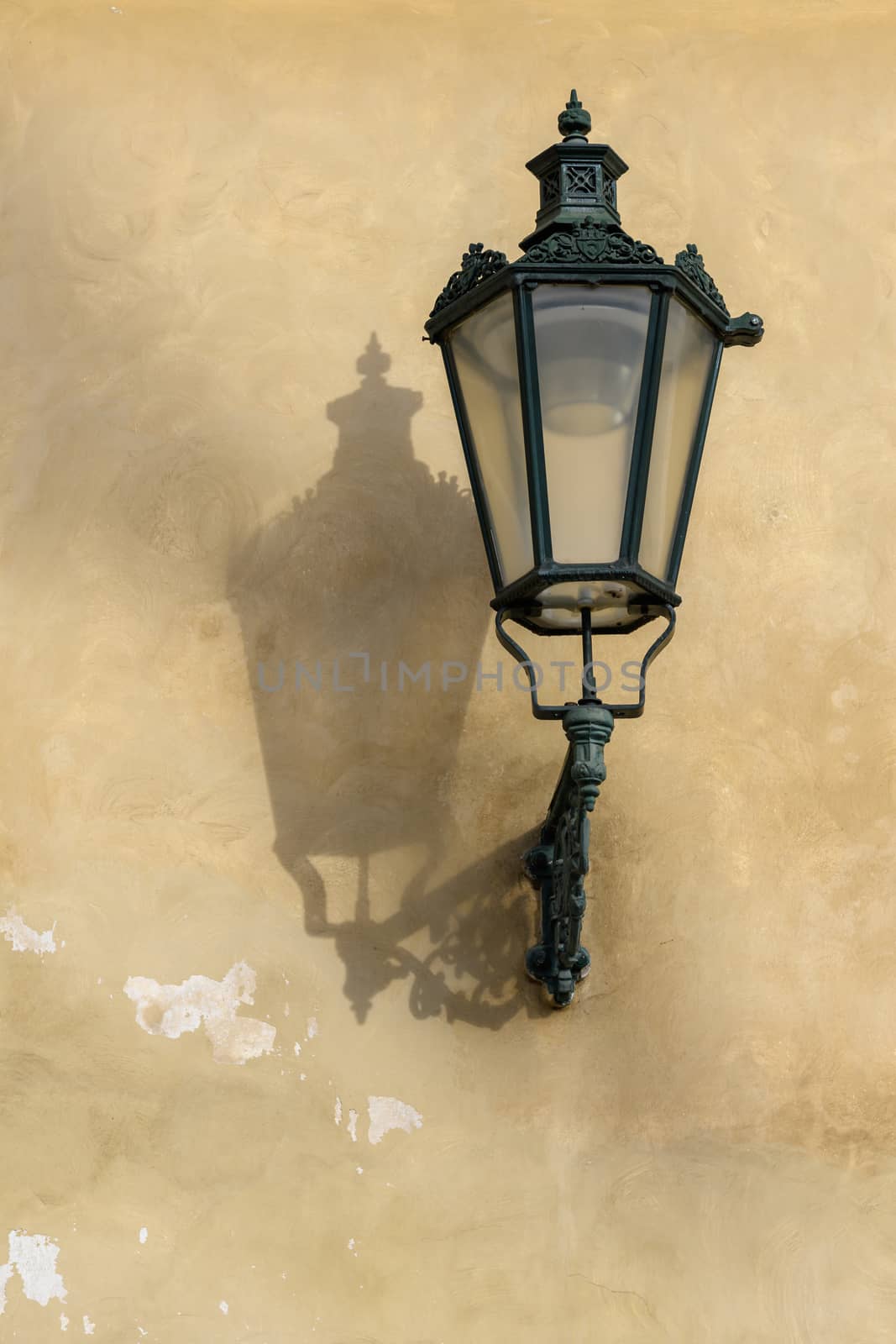 Old street lamps in Prague city