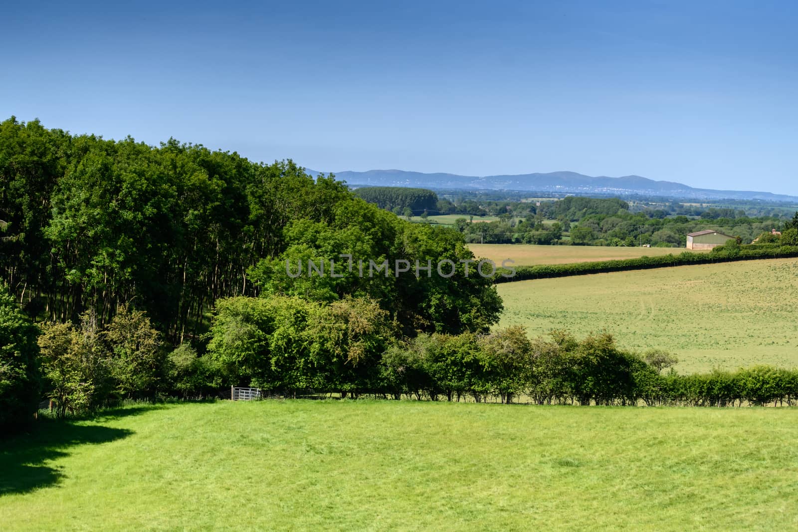 English countryside landscape taken in Worcestershire