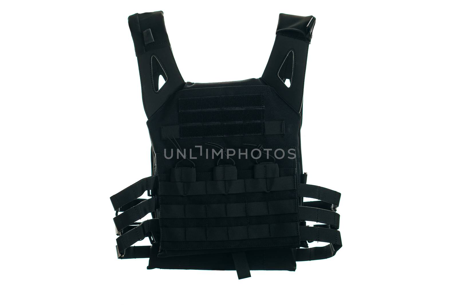 Bulletproof vest isolated on white background.