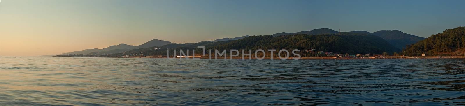 View on the mountains from the sea by Angorius