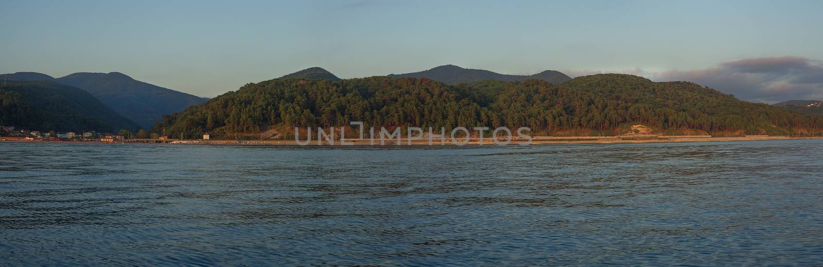 View on the mountains from the sea by Angorius