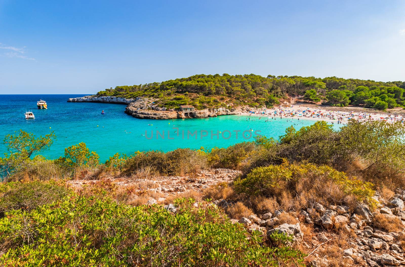 Beautiful beach bay on Mallorca, Spain Balearic islands, Mediterranean Sea