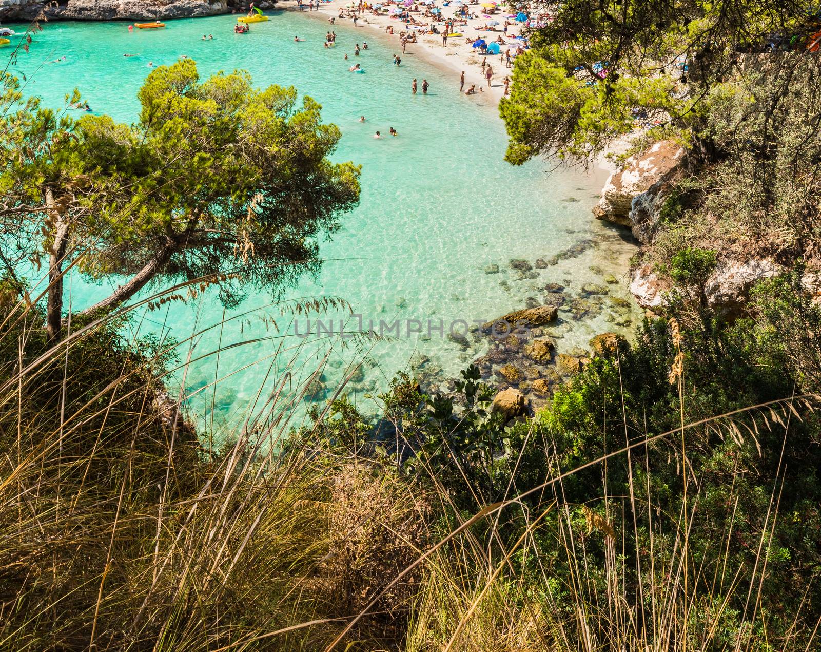 Beautiful view of Cala Santanyi on Mallorca, Spain Mediterranean Sea, Balearic islands