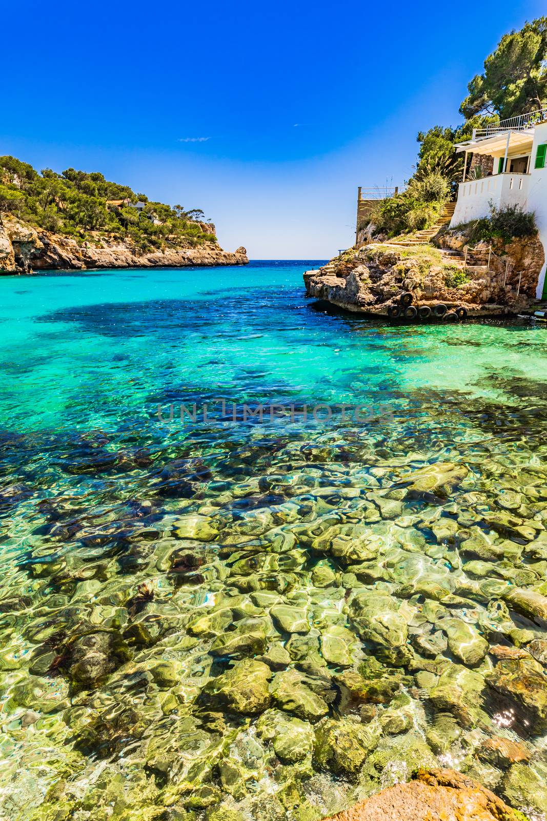 Beautiful bay of Cala Santanyi beach on Mallorca island, Spain Mediterranean Sea