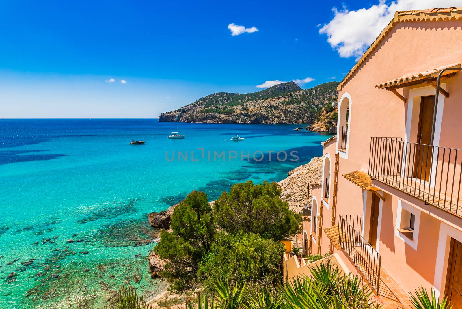 Mediterranean Sea Majorca island, beautiful bay of Camp de Mar