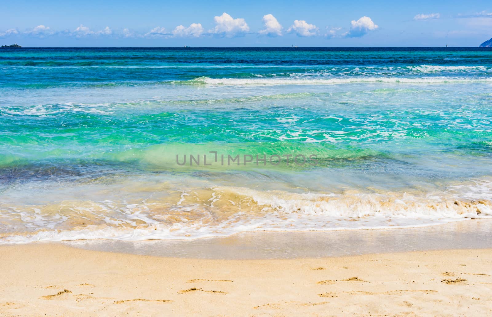 Beautiful beach summer holiday background