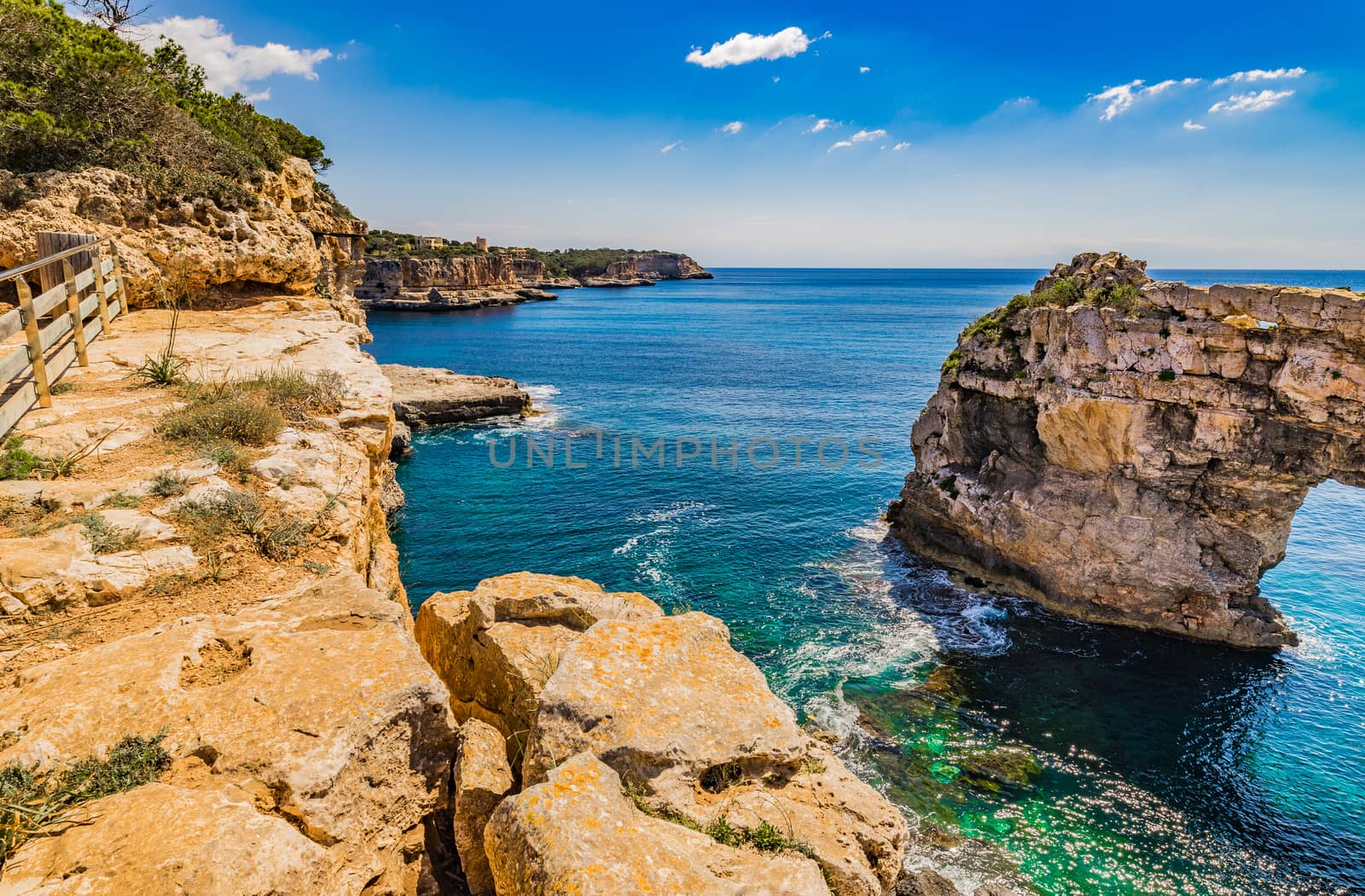 Idyllic coast on Mallorca island, Spain Mediterranean Sea