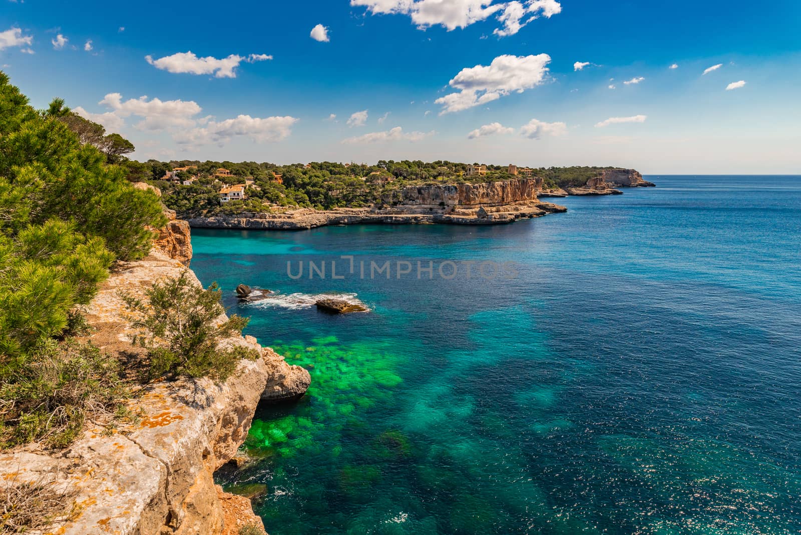 Beautiful coastline of Mallorca island, Spain Mediterranean Sea