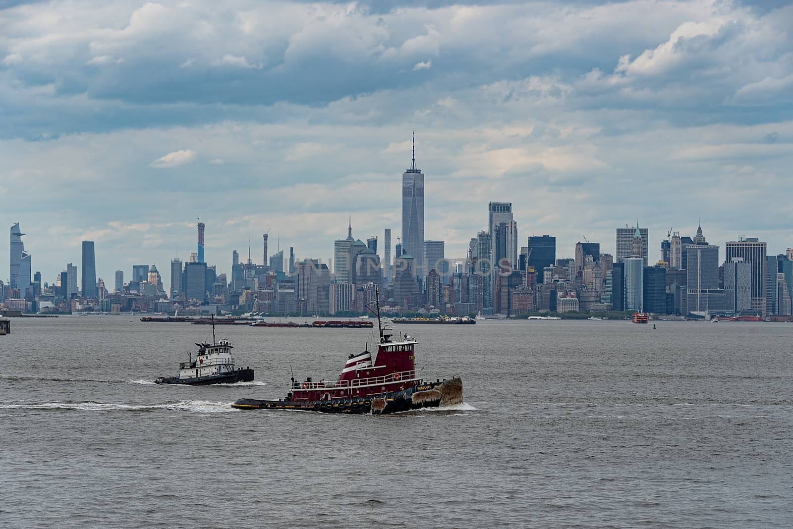 USA, New York, Staten Island - May 2019: New York and working tug boats