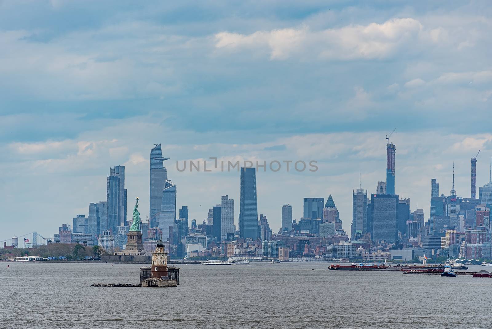 USA, New York, Staten Island - May 2019: New York and the Statue of Liberty