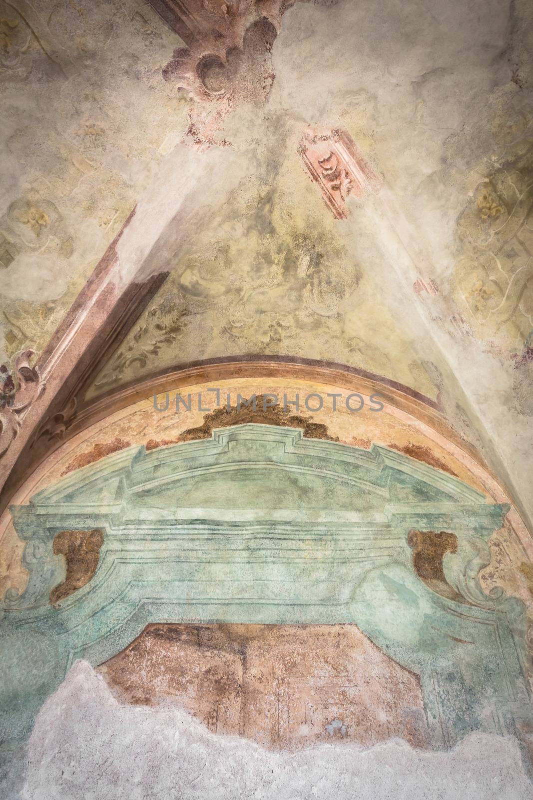 A photography of a fresco in an old church