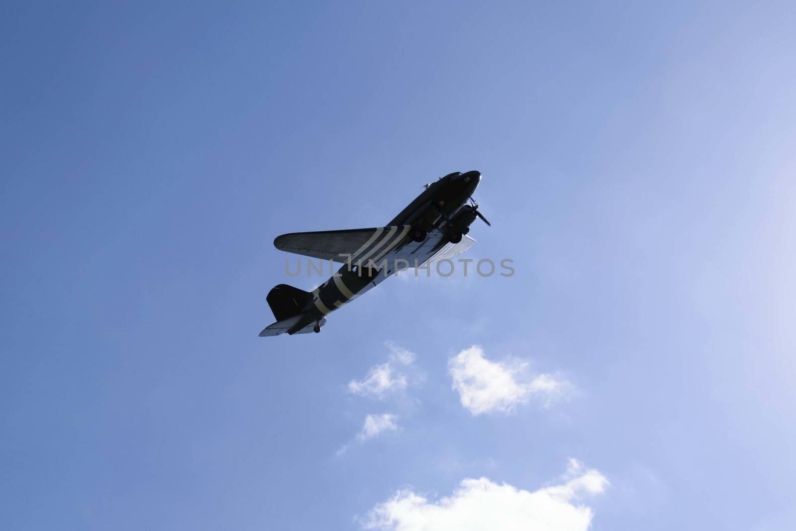 UK, Quorn - June 2015: Spitfire in the skies above Britain