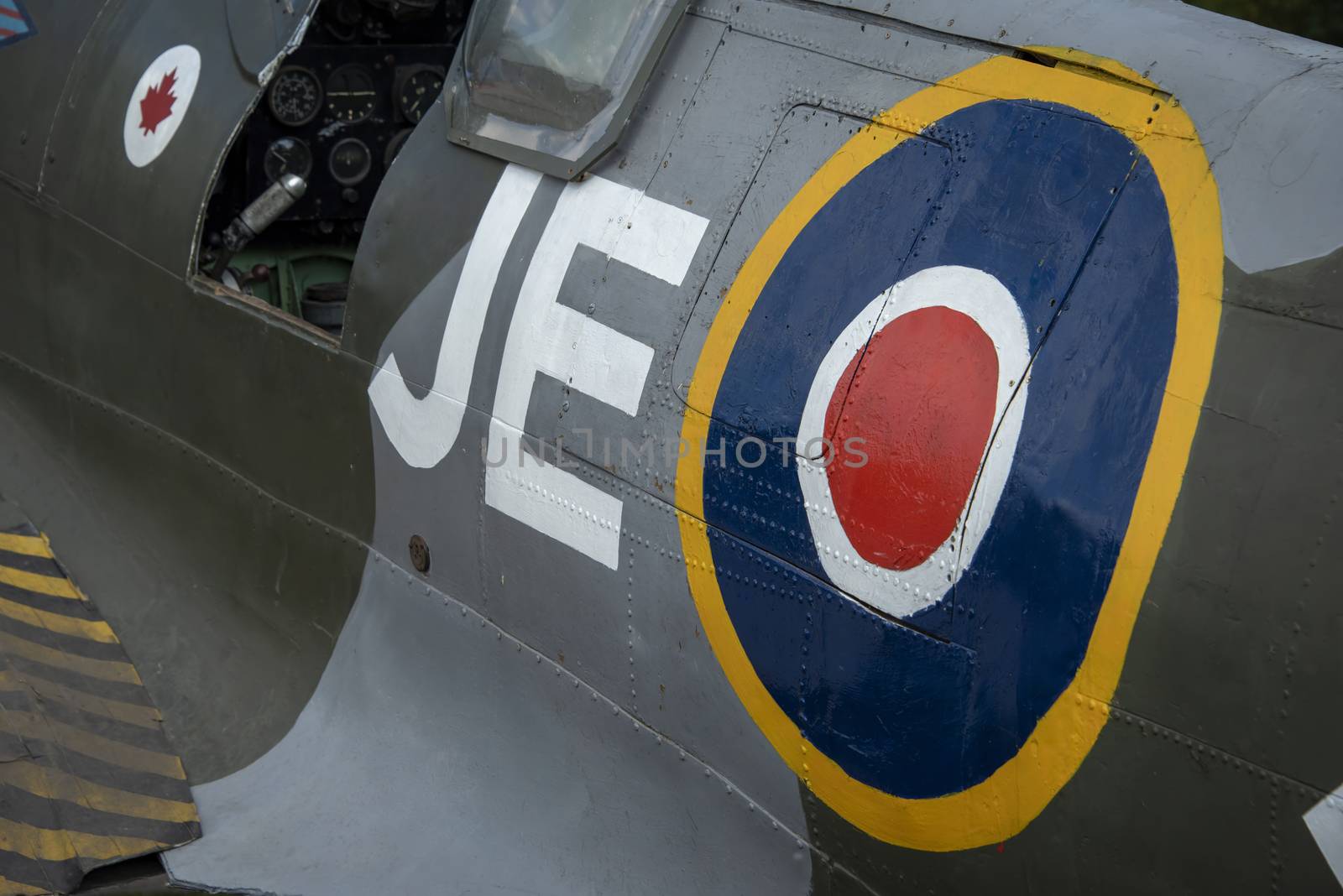 UK, Quorn ,LEICESTERSHIRE- JUNE 2018: Spitfire Mk. IX, serial no. EN398, JE-J
Personal aircraft of W/Cdr Johnnie Johnson, commanding officer of the Kenley Wing - Summer 1943