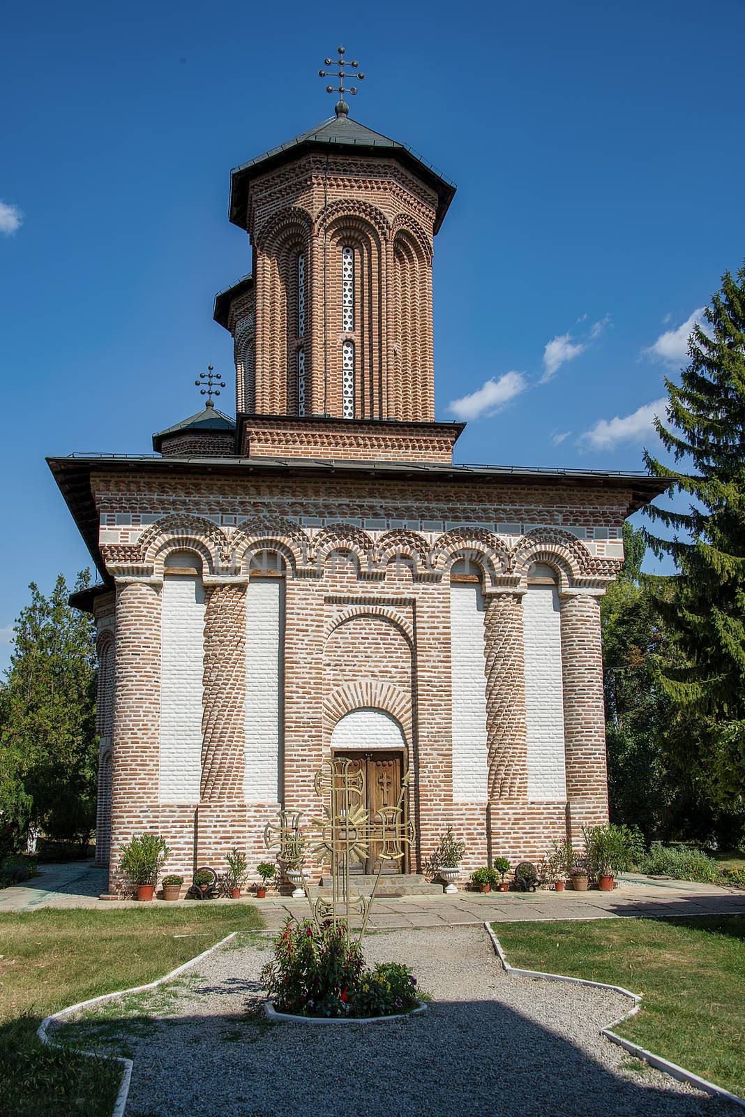 Snagov, Romania - Aug 2019: Snagov Monastary, the supposed resting place of Vlad the Impaler