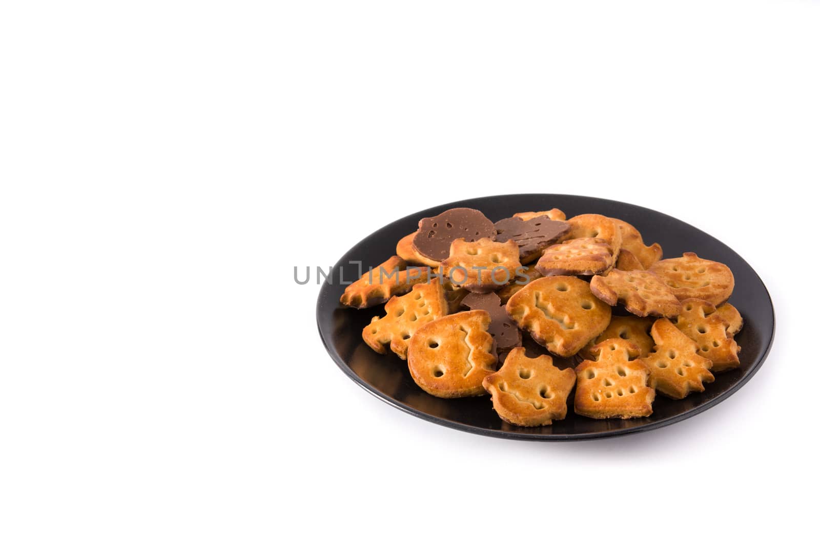 Halloween cookies isolated on white background