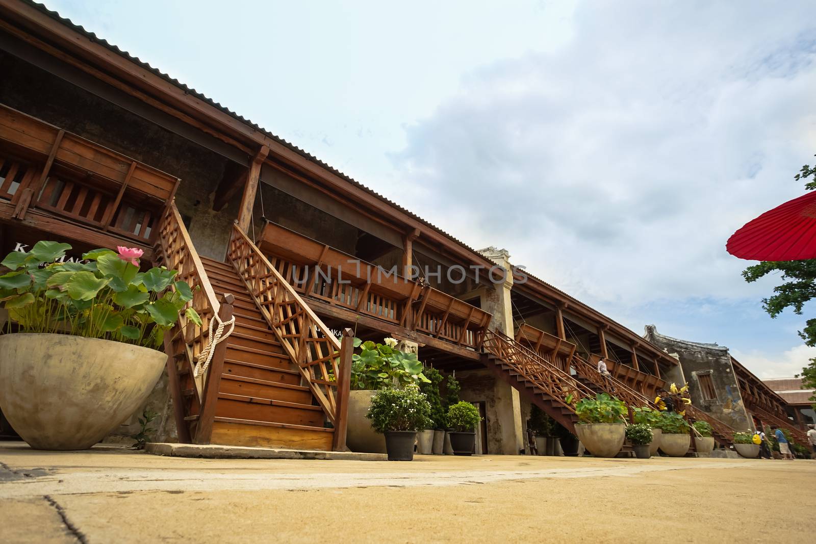 Bangkok, Thailand - September 2, 2018: Inside the new travel deatination in Bangkok Lhong 1919. The old pier in the past became to a new attraction in Bangkok, Thailand.