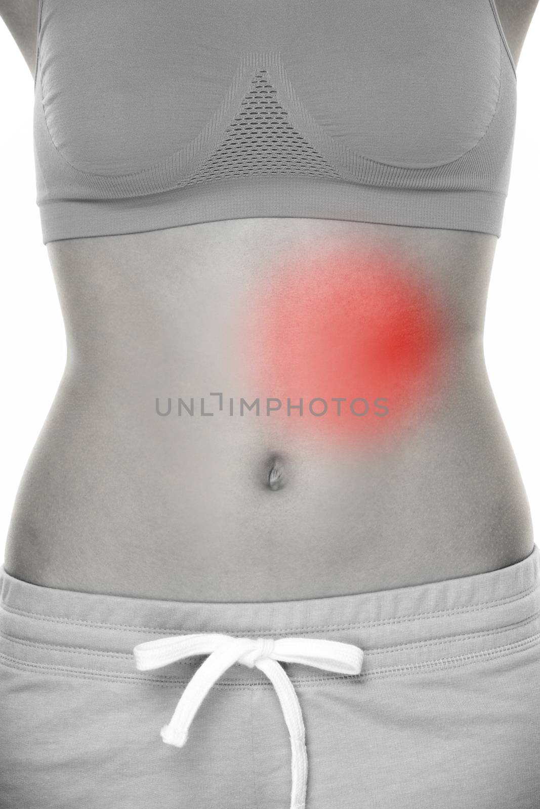 Female body pain - stomach injury by Maridav