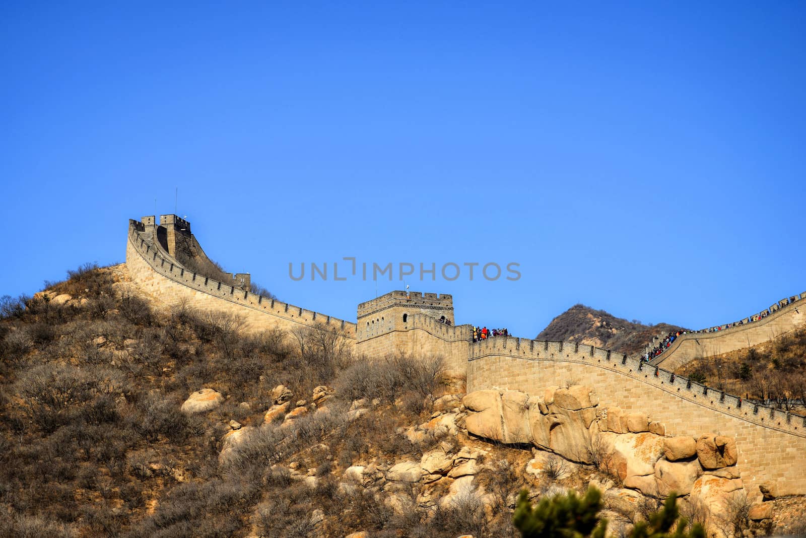 The Great Wall is generally built along an east-to-west line across the historical northern borders of China.
