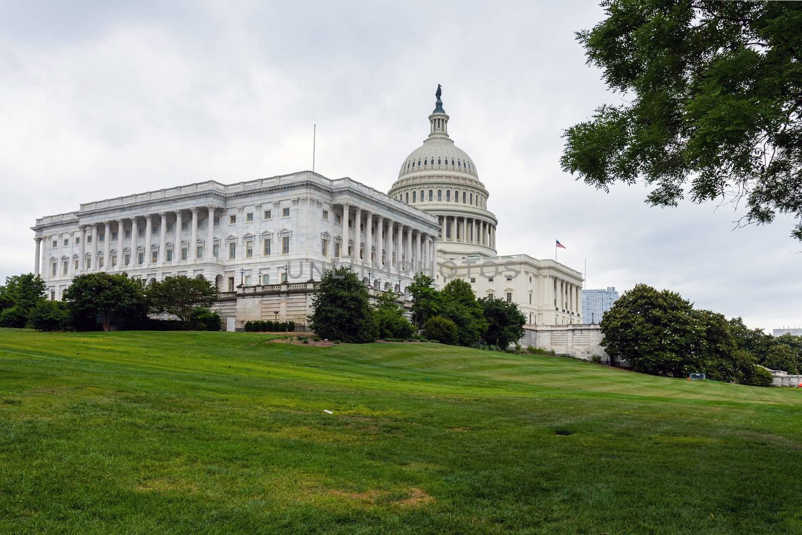 Washington DC, USA, The United States Capitol view from the street.