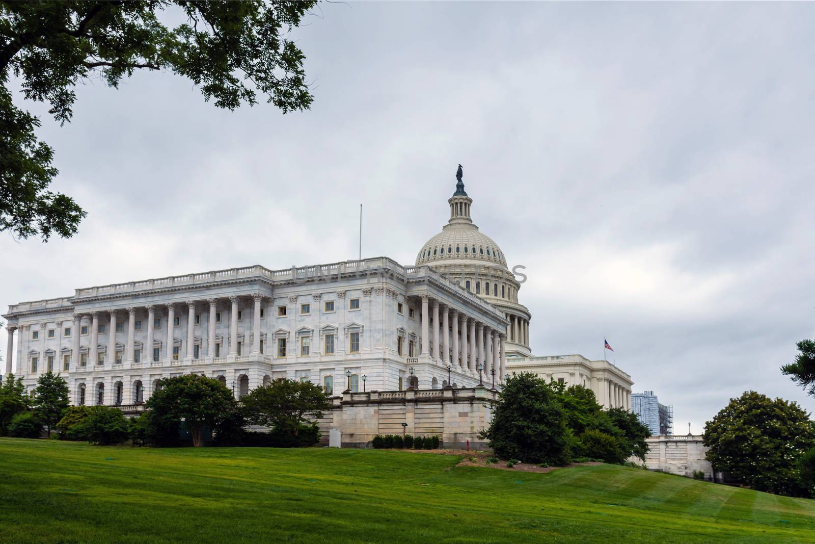 Washington DC, USA, The United States Capitol view from the street.