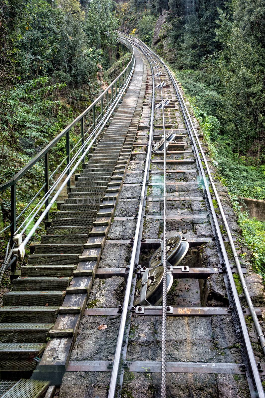 Sant Joan Funicular railway. Montserrat. Spain.