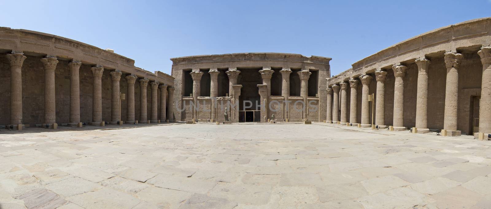 Entrance to the temple at Edfu by paulvinten