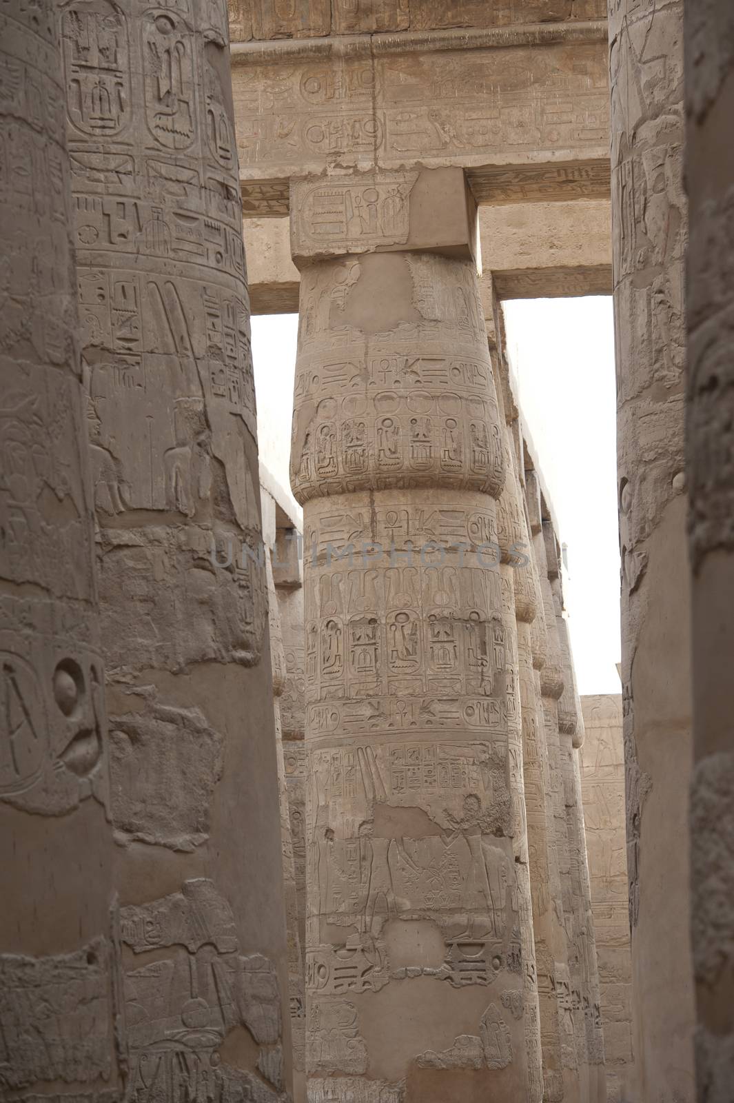 Columns in the Temple of Karnak by paulvinten