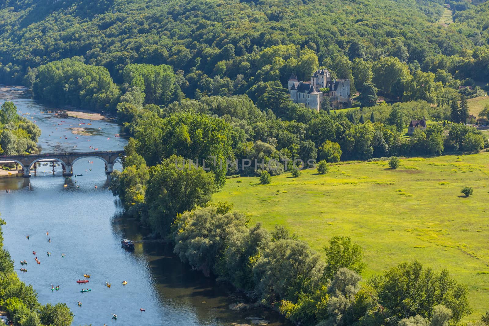 Perigord, the picturesque castle of Fayrac in Dordogne, France