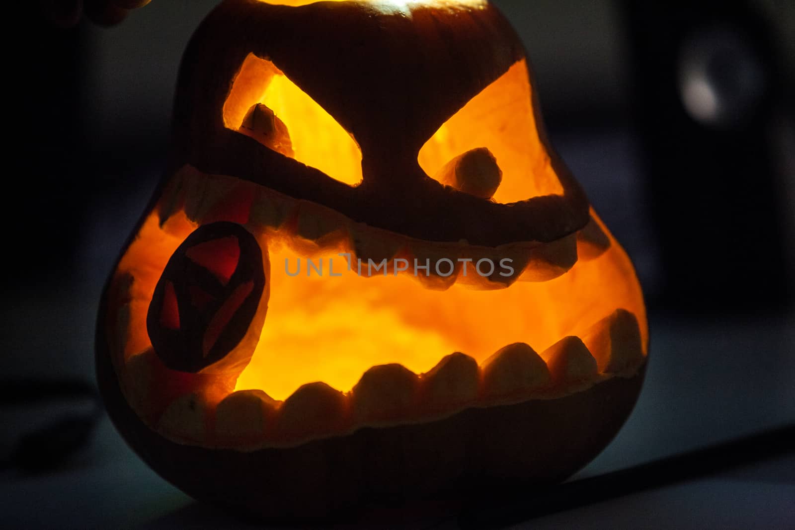 Halloween Pumpkin painted to hand