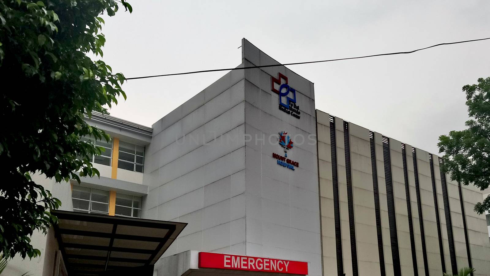 QUEZON CITY, PH - JUNE 2 - Fe Del Mundo Medical Center hospital facade on June 2, 2018 in Quezon City, Philippines.