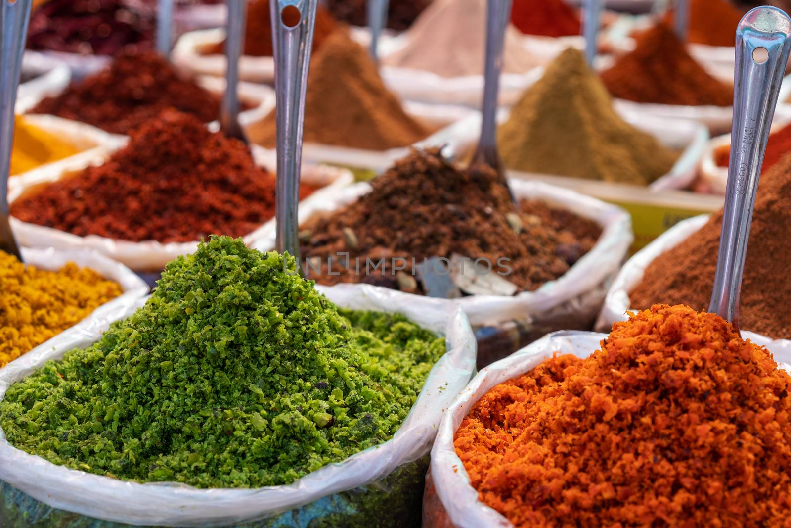 Close-Up Of Spices On Market Stall. India - Anjuna Market, GOA