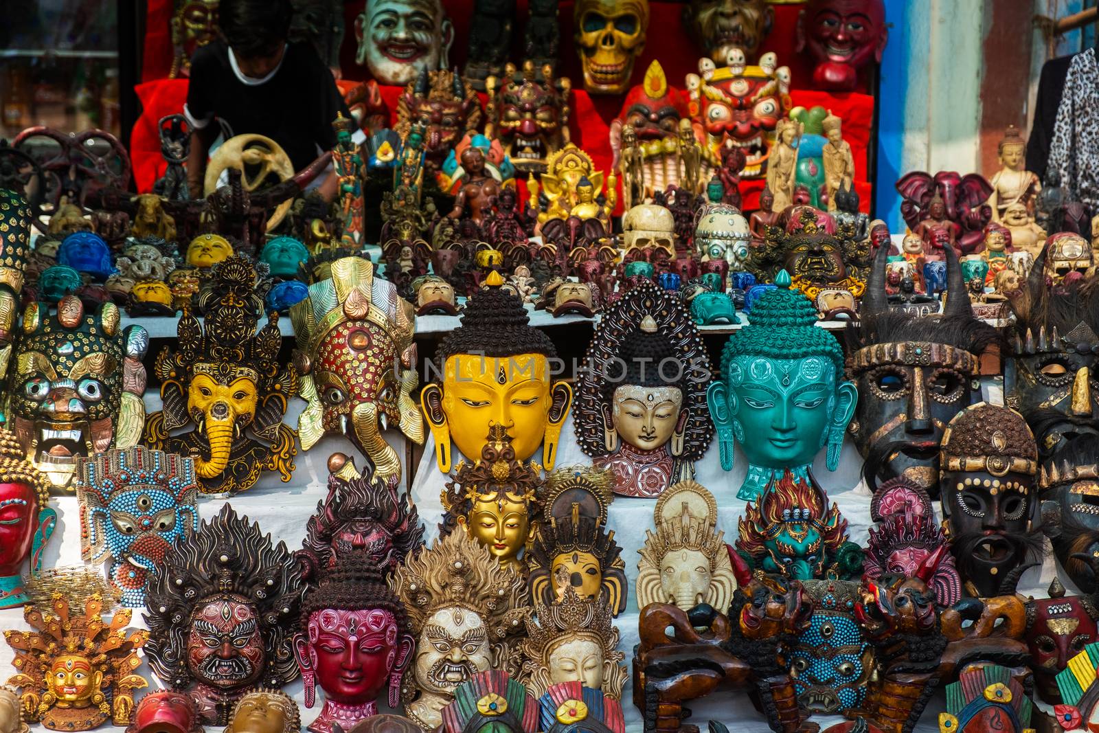 Full Frame Shot Of Masks For Sale In Store by snep_photo