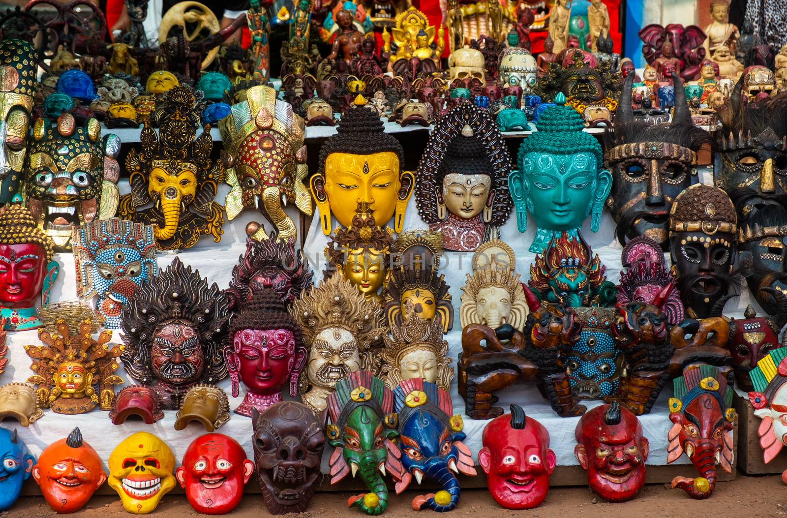 Full Frame Shot Of Masks For Sale In Store by snep_photo