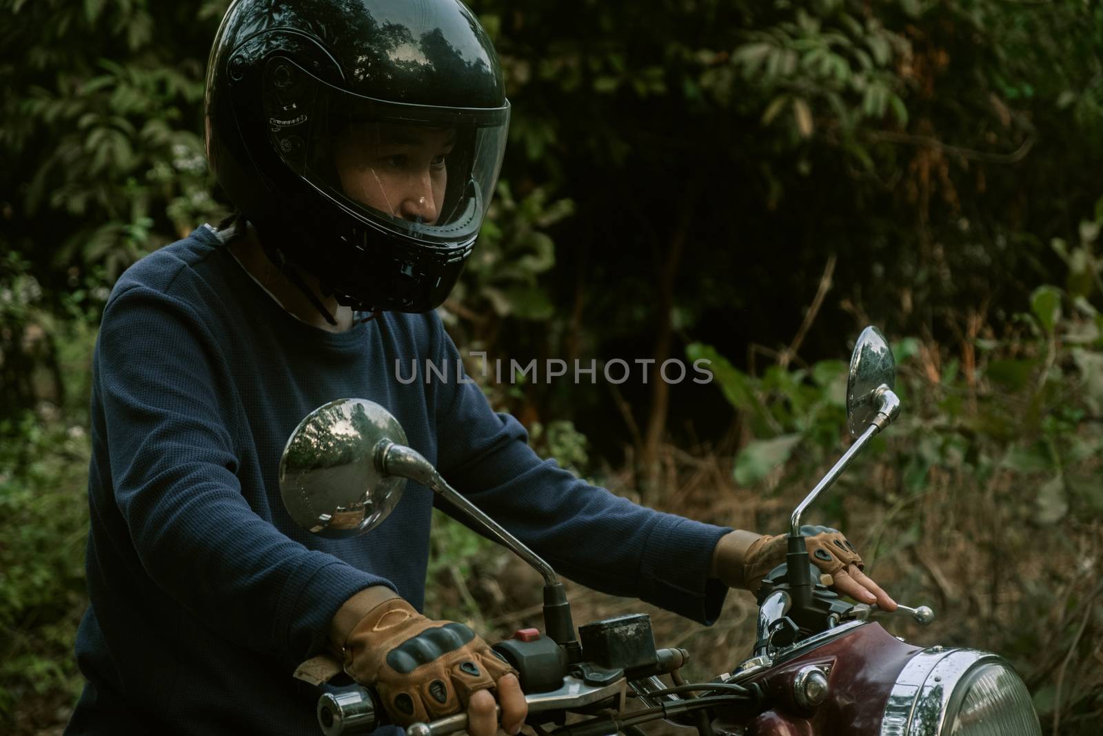 A man on motorcycle by snep_photo