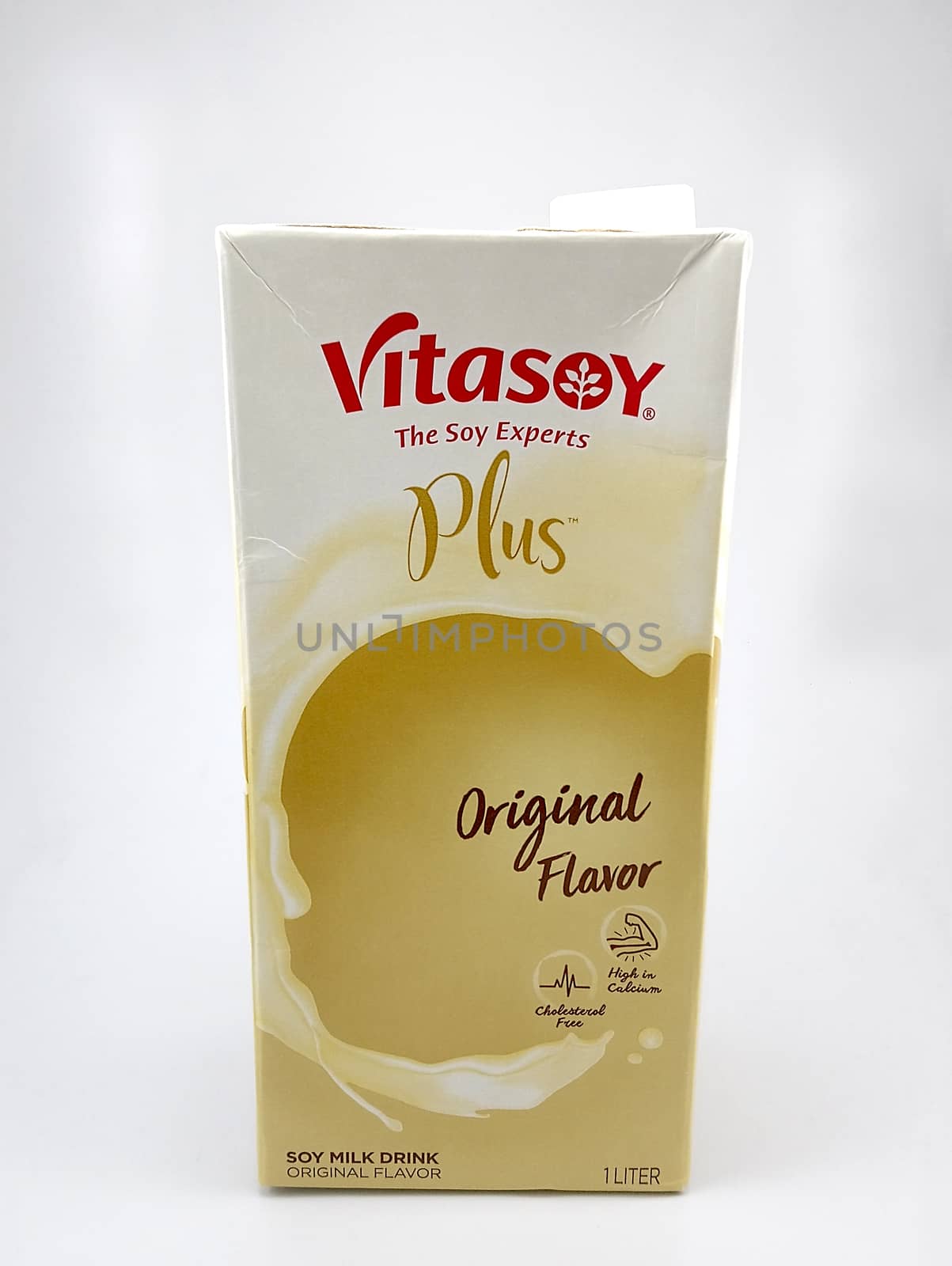 MANILA, PH - JUNE 23 - Vitasoy plus original soy milk drink on June 23, 2020 in Manila, Philippines.