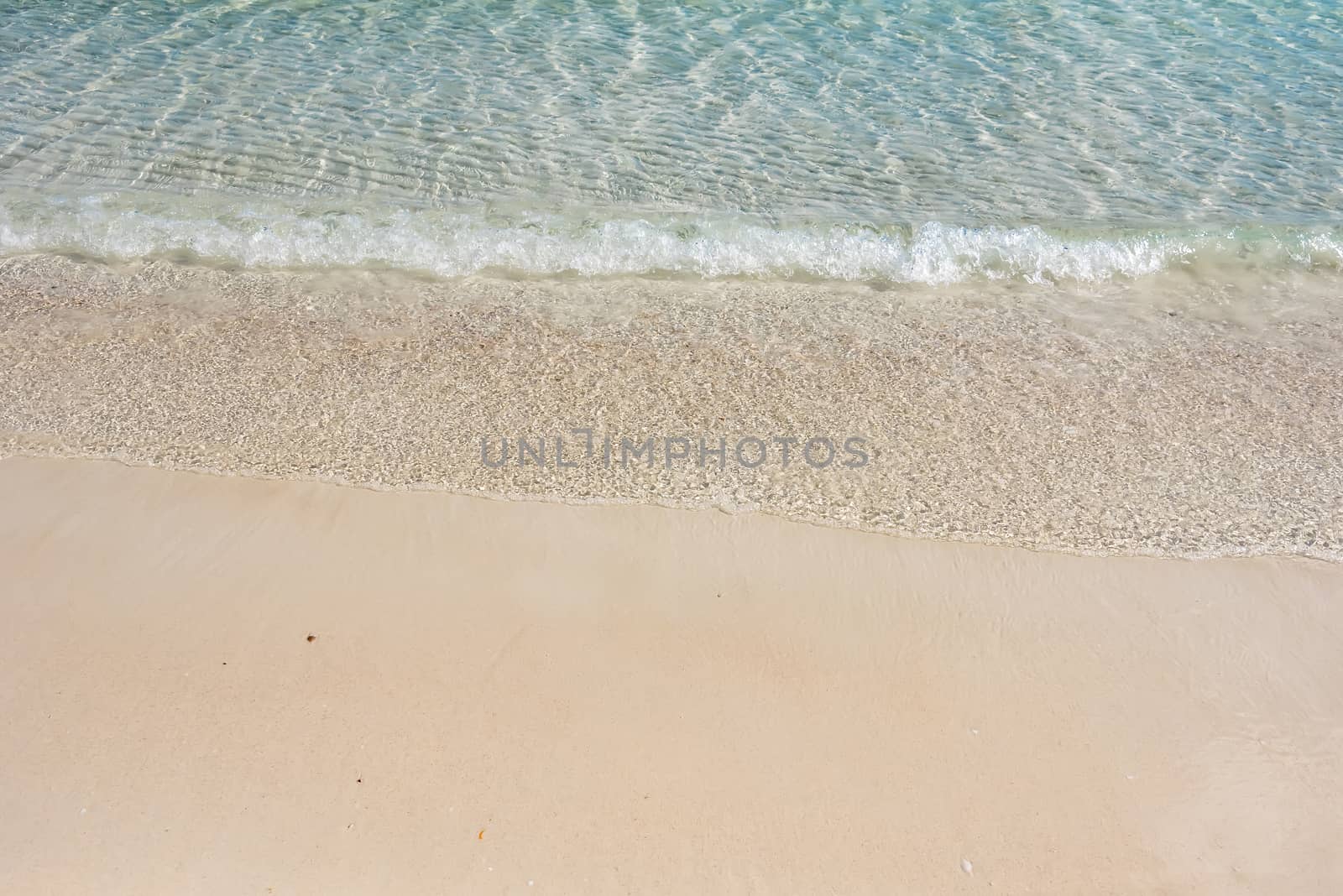 Beach and sea background, Sand and bubble, wave. Soft wave on sa by Bubbers