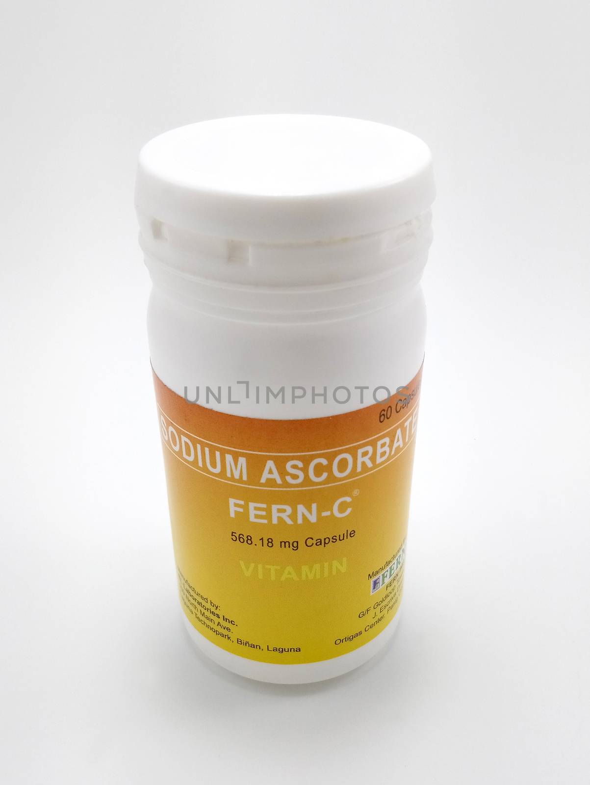 MANILA, PH - JUNE 23 - Fern C sodium ascorbate vitamin c on June 23, 2020 in Manila, Philippines.
