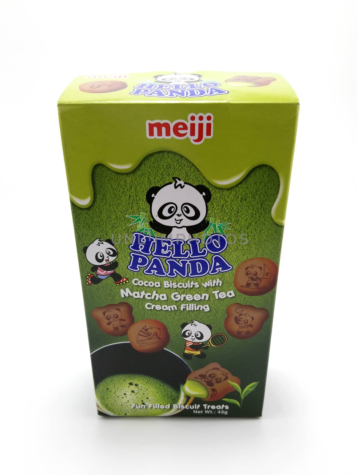 Meiji hello panda cocoa biscuits with matcha green tea cream fil by imwaltersy