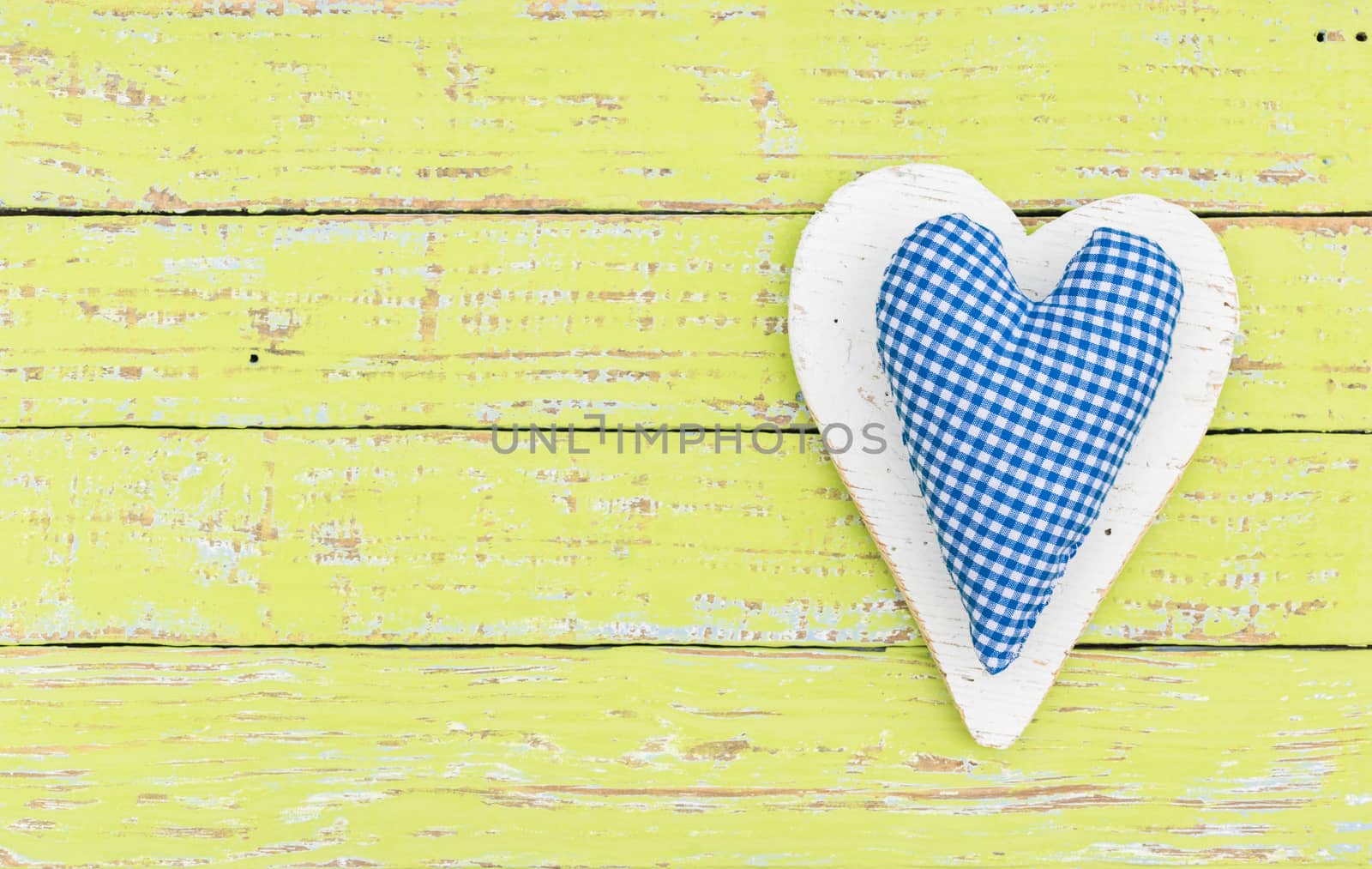 Greeting card with blue heart by Vulcano