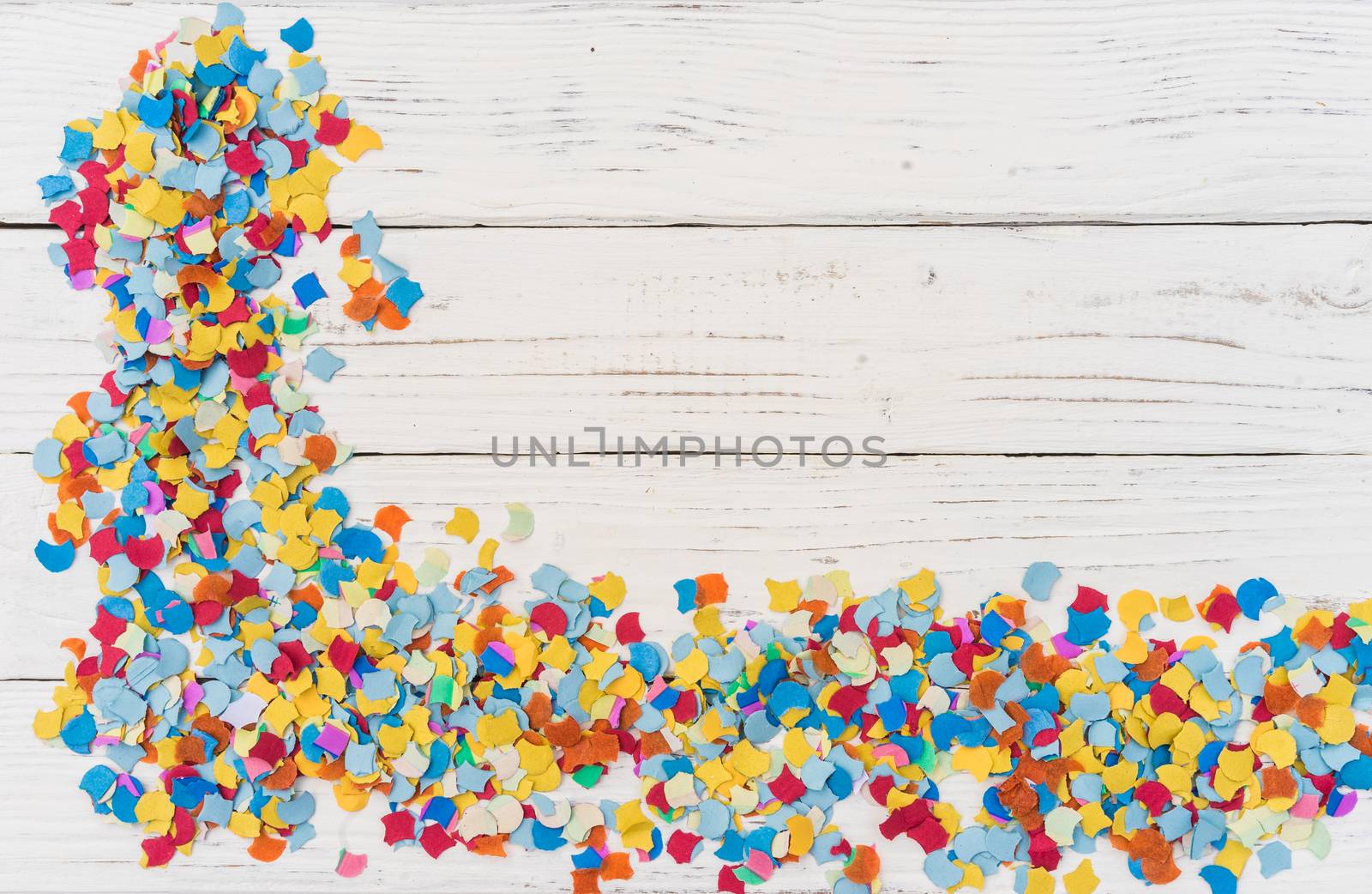 Celebration background with multicolored confettis decoration