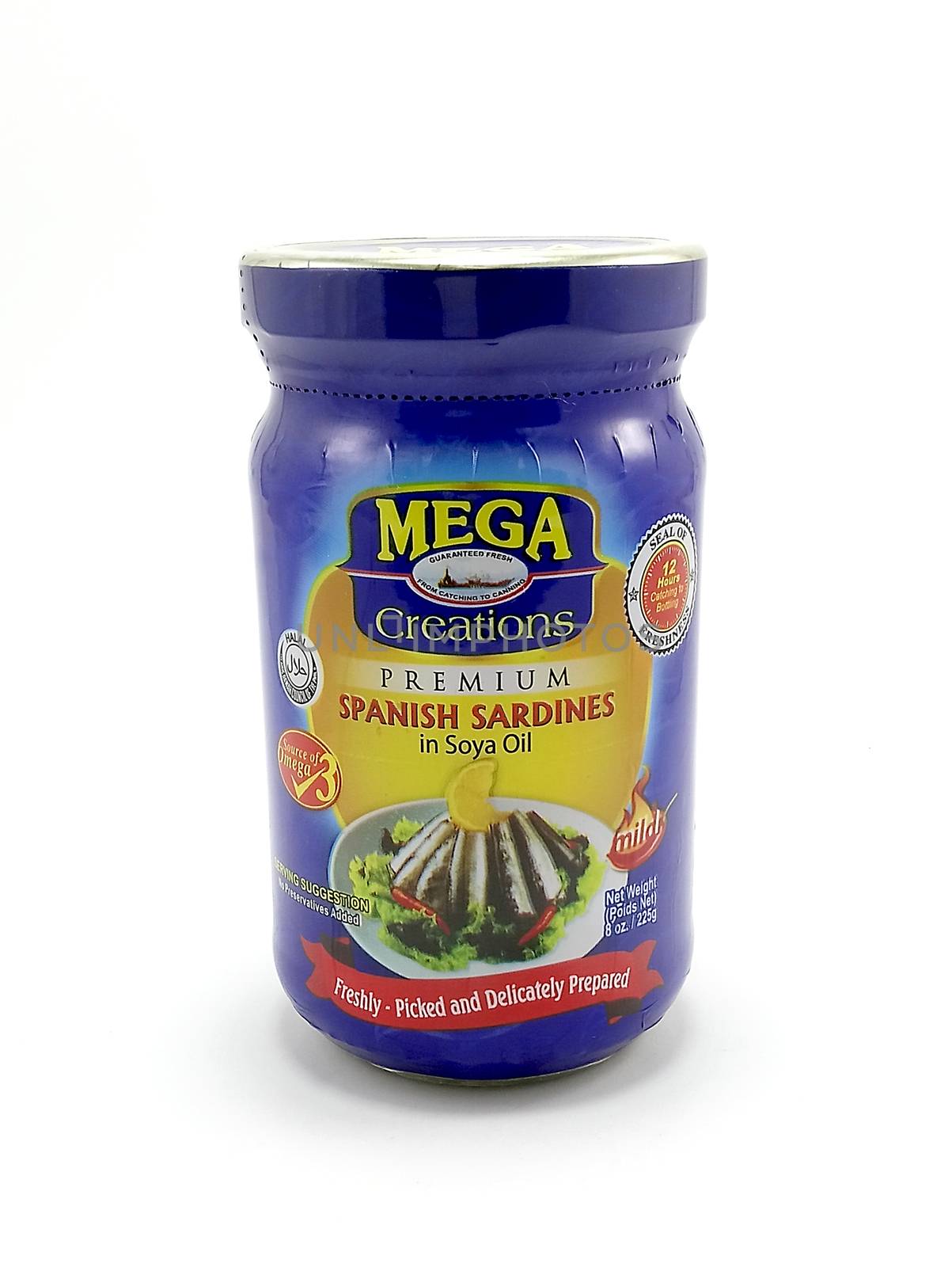 MANILA, PH - JUNE 23 - Mega creations premium spanish sardines in soya oil on June 23, 2020 in Manila, Philippines.