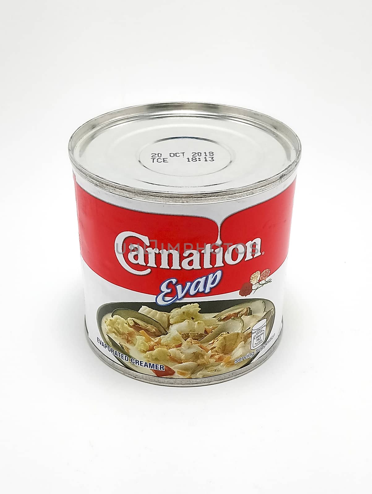 MANILA, PH - JUNE 23 - Carnation evaporated milk can on June 23, 2020 in Manila, Philippines.