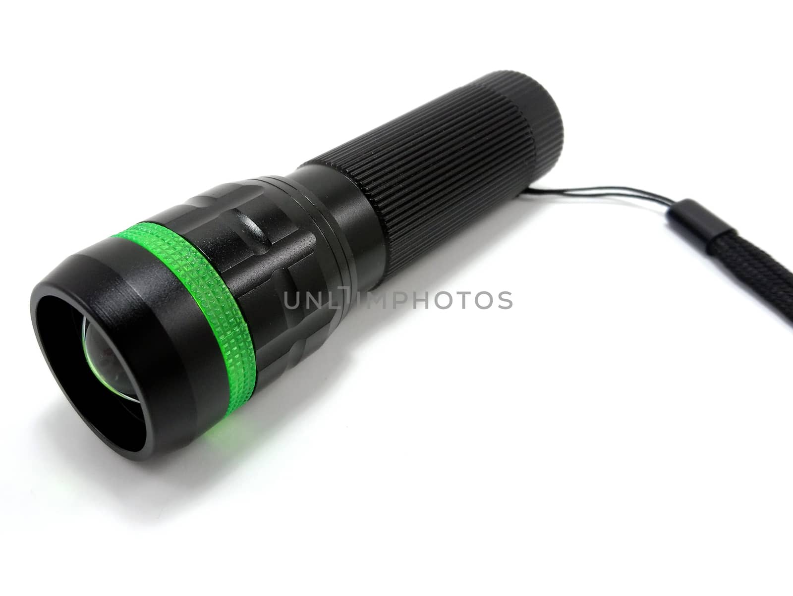 Black portable light emitting diode flashlight   by imwaltersy