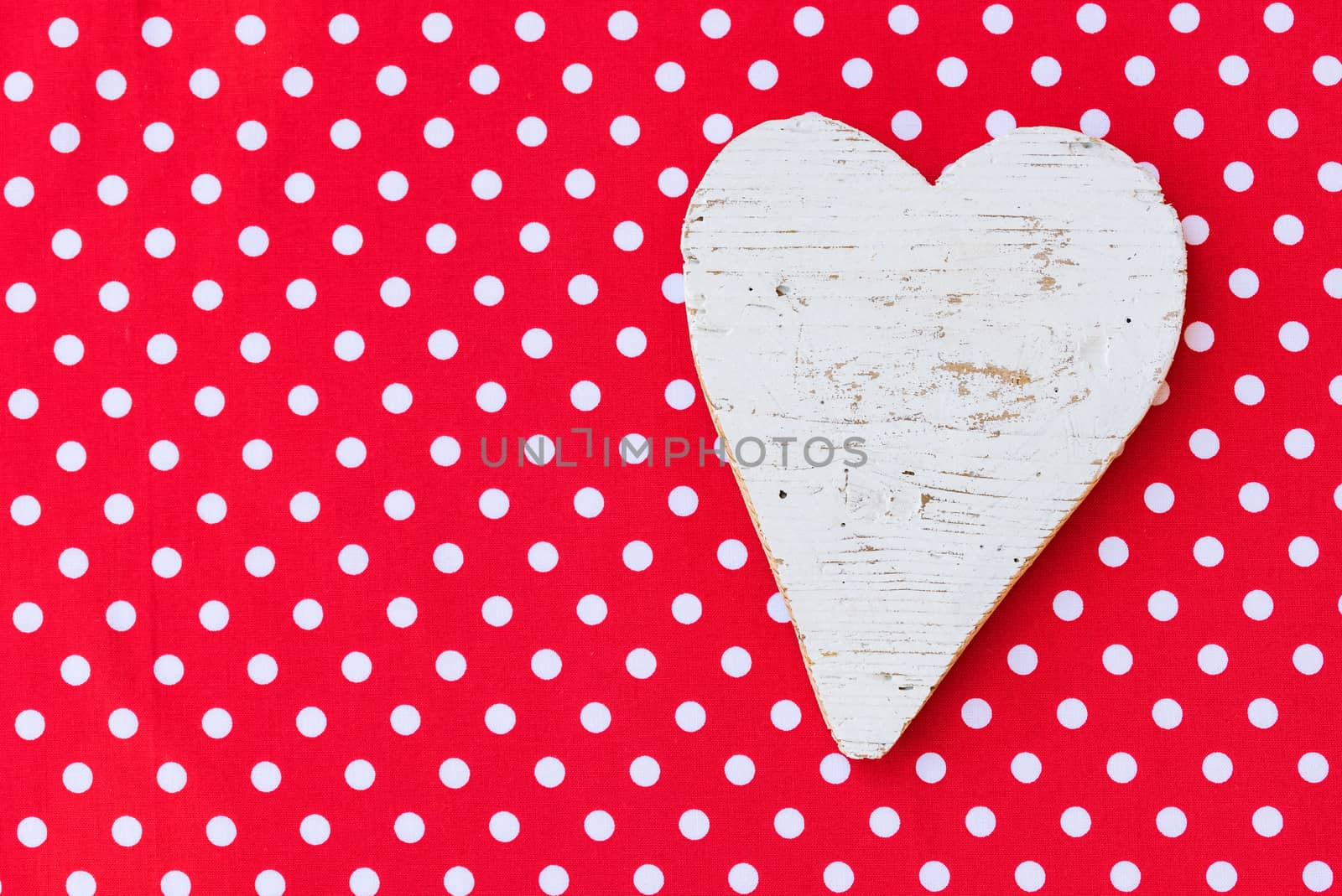 Background for Valentine card with romantic white heart and copy space