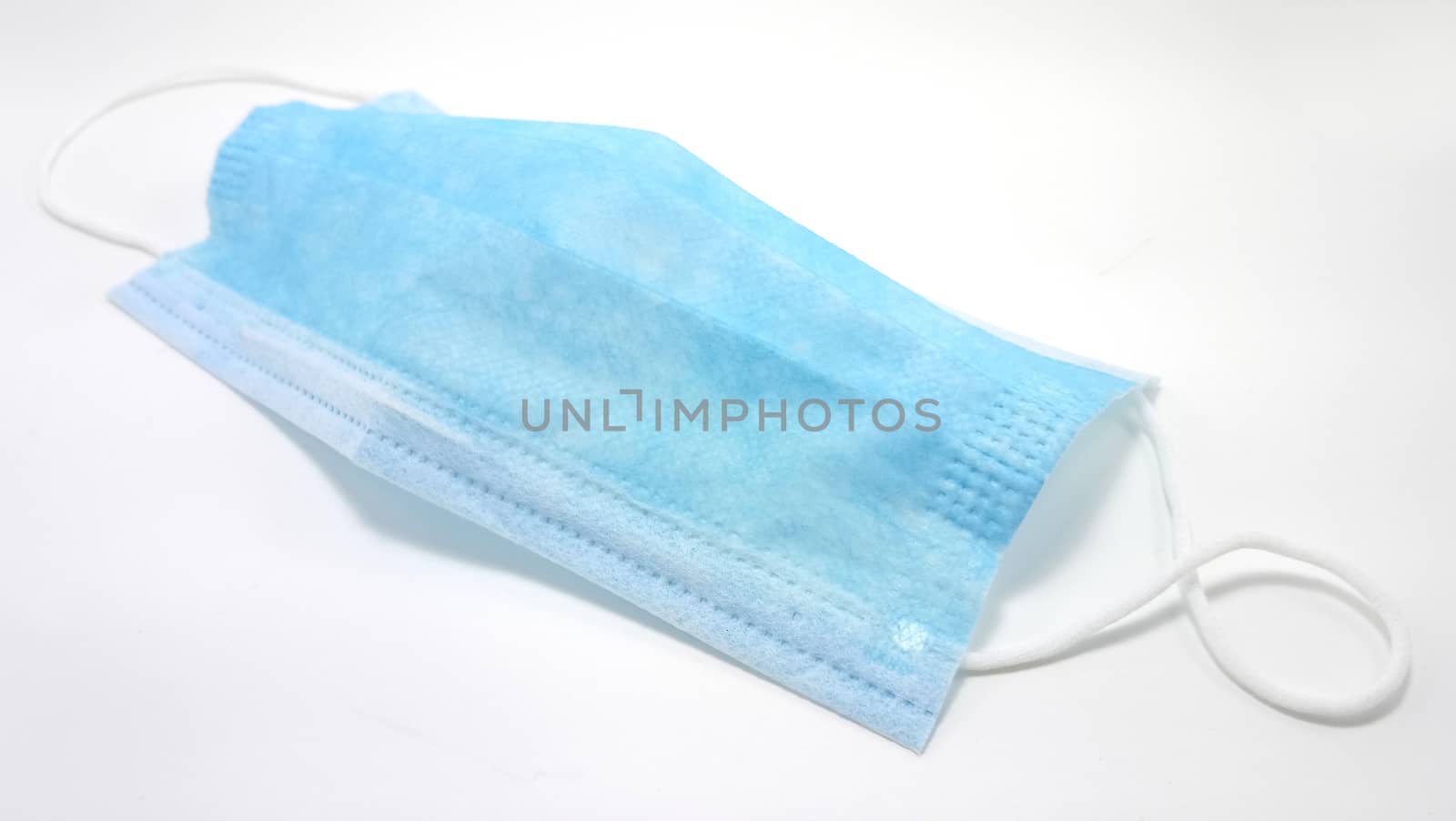 Blue hospital surgical face mask use to protect mouth and nose